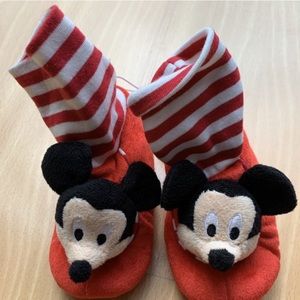 Mickey Mouse Rattle Head Slippers